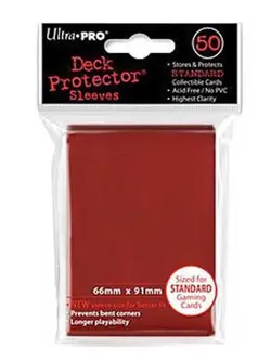 Ultra Pro Deck Protector Sleeves Gloss RED Pokemon MTG Trading Cards 50 in Pack - Image 2