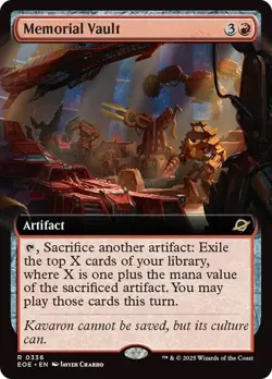 MTG - Memorial Vault - Extended Art - Edge of Eternities - Magic the Gathering - Image 1