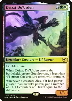 Drizzt Do'Urden #220 Foil Adventures in the Forgotten Realms MTG card Magic the - Image 1