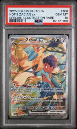 2025 POKEMON JTG EN-JOURNEY TOGETHER #186 HOP'S ZACIAN EX PSA 10 - Image 1