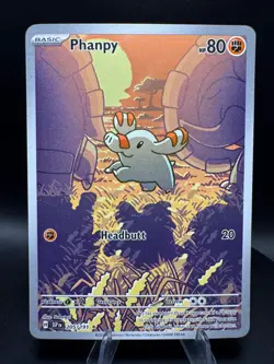 Phanpy 205/191 Pokemon TCG SV08: Surging Sparks Illustration Rare - Image 1