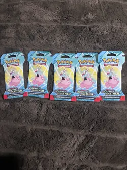 Pokemon Scarlet Violet Journey Together 5 Single Booster Packs Brand New Sealed - Image 1