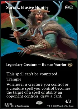 1x Surrak, Elusive Hunter - Borderless - Tarkir: Dragonstorm - Near Mint, Englis - Image 1