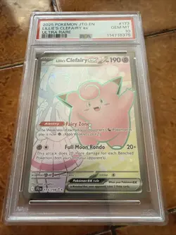 PSA 10 Lillie's Clefairy ex 173/159 Journey Together Ultra Rare GEM MINT Pokemon - Image 1