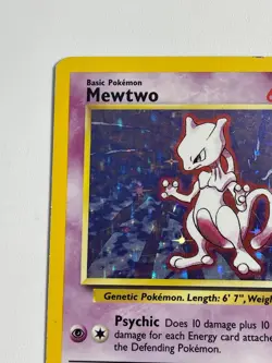 *** Pokemon TCG WOTC Mewtwo Holo Rare 10/102 English Unlimited HP - Image 2