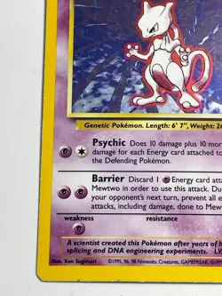 *** Pokemon TCG WOTC Mewtwo Holo Rare 10/102 English Unlimited HP - Image 4