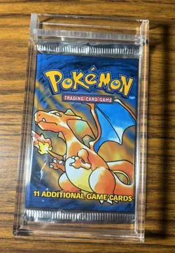Pokemon Base Set Booster Pack Sealed Charizard Artwork 1999 - Image 1
