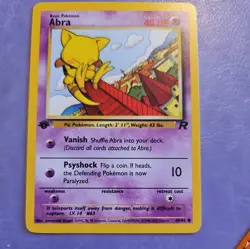 Abra 49/82 1st edition Team Rocket Pokemon WOTC Vintage…………(1st Edition)……………….. - Image 1