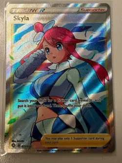Skyla 72/72 Full Art Trainer Ultra Rare – Shining Fates Pokemon NM - Image 1