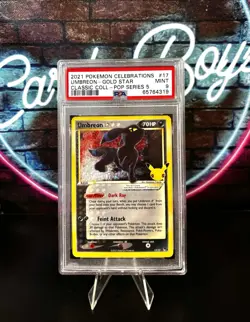 Pokemon Umbreon Gold Star Celebrations Classic Collection 17/17 Holo PSA 9 - Image 1