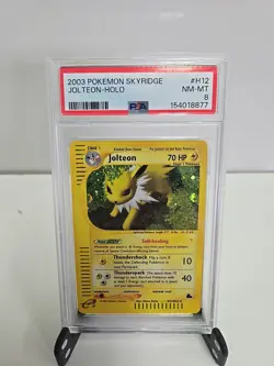 2003 POKEMON SKYRIDGE #H12 JOLTEON HOLO H12/H32 PSA 8 *SWIRL* - Image 1