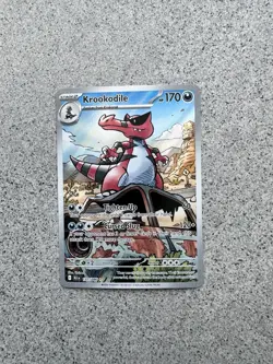 Krookodile 137/086 Holo Illustration Rare SV: Black Bolt NM English Pokemon - Image 1