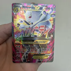 Pokemon M Mewtwo EX 160/162 Breakthrough Hol Full Art Crease On Right - Image 1