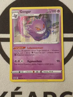 Gengar 085/202 Holo Schwert & Schild Set Pokemon Karte Deutsch TCG Near MINT NM - Image 3