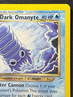 Pokemon TCG Dark Omanyte Neo Destiny 1st Edition 37/105 LP - Image 2