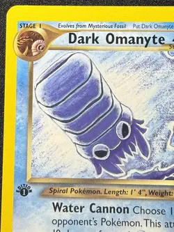Pokemon TCG Dark Omanyte Neo Destiny 1st Edition 37/105 LP - Image 3
