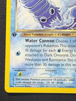 Pokemon TCG Dark Omanyte Neo Destiny 1st Edition 37/105 LP - Image 4