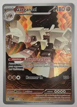 Pokemon Garganacl #147/132 Me01: Mega Evolution Holo Illustration Rare TCG NM - Image 1