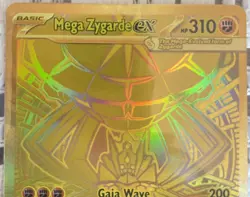 Pokemon Mega Zygarde ex Gold Hyper Rare 124/088 Perfect Order NM - Image 2