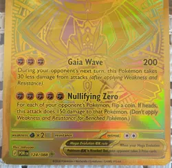 Pokemon Mega Zygarde ex Gold Hyper Rare 124/088 Perfect Order NM - Image 3