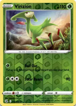 VIRIZION 015/264 R FUSION STRIKE POKEMON REVERSE HOLO MP - Image 1