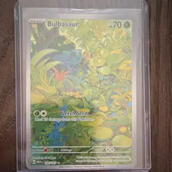 Pokemon TCG Bulbasaur 166/165 Scarlet & Violet 151 Illustration Rare Holo ENG 7… - Image 1