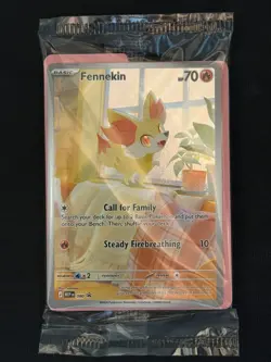 Pokemon Fennekin Chaos Rising Promo Illustration Rare 080 - Image 1