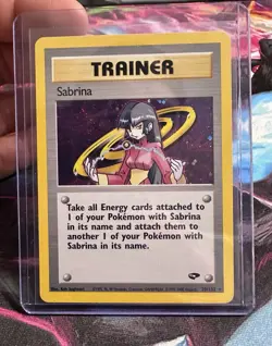 Pokemon Sabrina Trainer Gym Challenge Set 20/132 Holo Rare LP- NM Condition - Image 1
