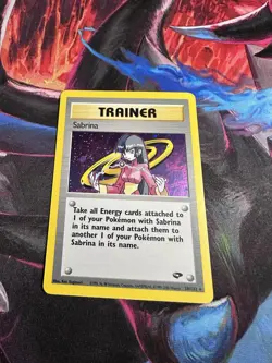 Pokemon Sabrina Trainer Gym Challenge Set 20/132 Holo Rare LP- NM Condition - Image 2