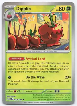 Pokemon TCG Dipplin 010/131 Pokeball Holo Prismatic Evolutions NM - Image 2