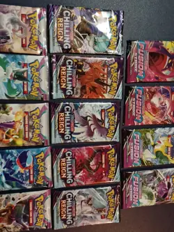 Pokemon 14 Packs 🔥 Fusion Strike, Chilling Reign, Paldea Evolved Full Art Sets - Image 4