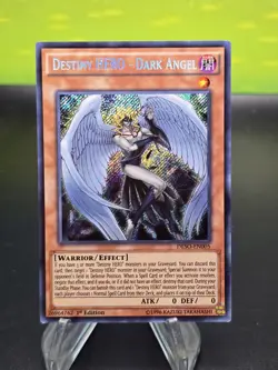 Yugioh Destiny HERO - Dark Angel DESO-EN005 Secret Rare 1st Ed NM - Image 1