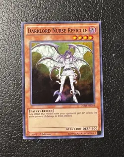 YuGiOh Darklord Nurse Reficule DESO-EN048 Super Rare 1st Ed - LP - Image 1