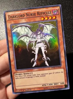 YuGiOh Darklord Nurse Reficule DESO-EN048 Super Rare 1st Ed - LP - Image 3