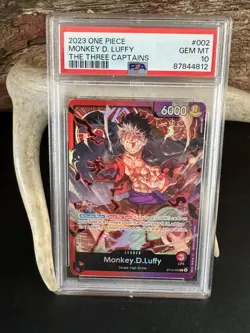 2023 One Piece The Three Captains #002 Monkey D Luffy PSA 10 GEM MINT - Image 1
