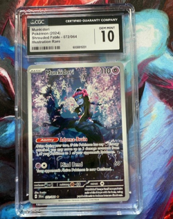 Pokemon Munkidori Holo Illustration Rare Shrouded Fable 072/064 -CGC 10 Gem Mint - Image 1