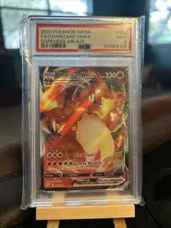 2020 Pokemon SWSH Charizard VMAX Darkness Ablaze PSA 9 - Image 1