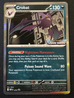 Crobat MEP 076 - Prerelease Stamped Promo - Pokemon TCG: Chaos Rising - Image 1
