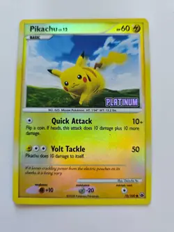 Pokemon Pikachu Reverse Holo Platinum Burger King Promo LP - Image 1