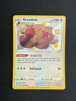 Pokemon Greedent Shiny Rare SV100 - 2021 Shining Fates Shiny Vault LP - Image 1