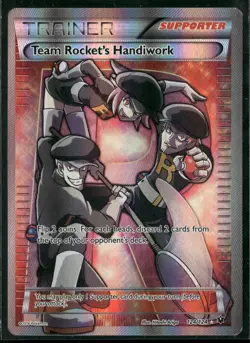 2016 Pokemon Fates Collide Team Rocket's Handiwork 124/124 Full Art Ultra Rare - Image 1