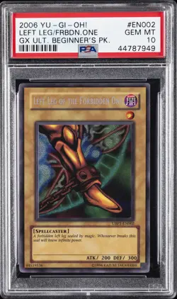 2006 YU-GI-OH! GX ULTIMATE BEGINNER'S PACK LEFT LEG OF THE FORBIDDEN ONE PSA 10 - Image 1