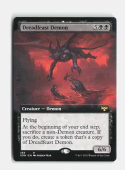 Dreadfeast Demon (Extended Art) 369 Innistrad: Crimson Vow MTG NM - Image 1