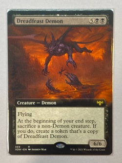 MTG - Innistrad: Crimson Vow - Dreadfeast Demon - Extended Art - NM - Image 1