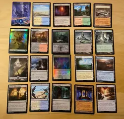 Magic The Gathering Lot Of 20 NM LAND Cards Including RARES and FOILS - Image 1