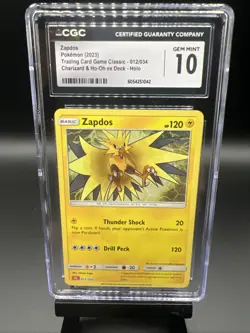 💥💥Pokemon Zapdos 2023 Trading Card Game Classic 012/034 Holo CGC 10 - Image 1