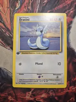 Pokemon Card - Dratini German 1st Edition Base Set 26/102 Uncommon LP - Image 1