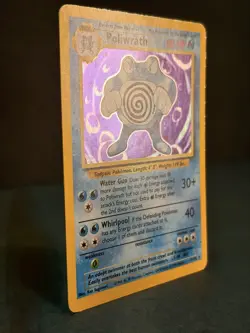 Poliwrath 13/102 Unlimited Holo Rare - Pokemon Base Set MP - Image 2