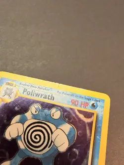 Poliwrath 13/102 Unlimited Holo Rare - Pokemon Base Set MP - Image 5