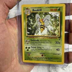 Pokemon TCG Beedrill Base Set 2 21/130 Regular Unlimited Rare Vintage NM/MT Vtg - Image 1